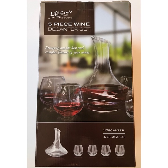 Lifestyle 5 Piece Wine Decanter Set - Picture 2 of 5